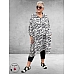 AKH Blouse/Jurk  Kreidstreep  Zwart/Wit